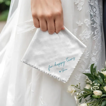 Custom Handkerchief Personalized Embroidered Handkerchief - Fathers Day Gift for Dad Wedding Gift for Mom