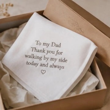 Custom Embroidered Wedding Handkerchief, Bridal Handkerchief, Personalized Wedding Keepsake, Pocket Square