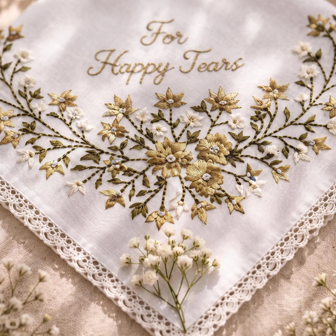 Personalized Bridal Handkerchief, Something Blue Wedding Gift, Custom Embroidered Bride Hankie, Wedding Day Keepsake